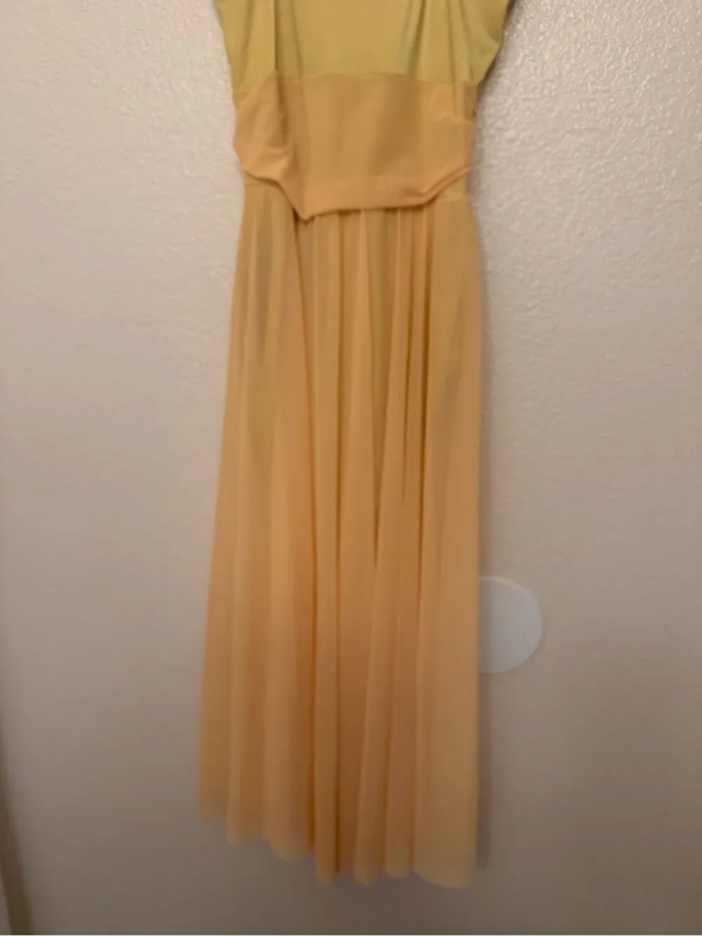 Weissman Dance Costume maxi mesh dress yellow People Help The People 13081 SA